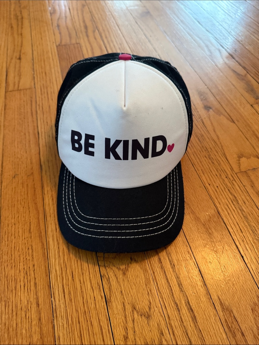 Element "BE KIND" Trucker Hat - Black, White & Pink Accent